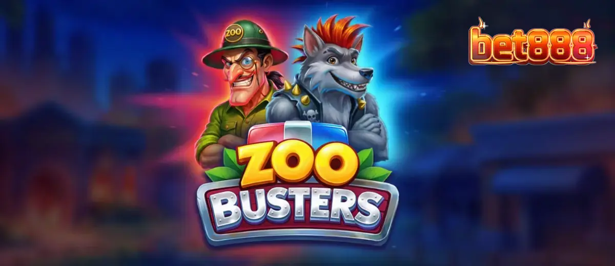 Tampilan visual punk-rock dari slot Zoo Busters dengan karakter hewan yang penuh gaya.